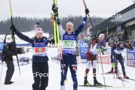 03.03.2024, Oslo, Norway (NOR): Suvi Minkkinen (FIN), Otto Invenius (FIN), (l-r) - IBU World Cup Biathlon, single mixed relay, Oslo (NOR). www.nordicfocus.com. © Manzoni/NordicFocus. Every downloaded picture is fee-liable.