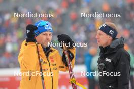 03.03.2024, Oslo, Norway (NOR): Felix Bitterling (GER), Biathlon Sport Director, German Ski Federation, Daniel Boehm (GER), IBU Sport and Event Director, (l-r) - IBU World Cup Biathlon, single mixed relay, Oslo (NOR). www.nordicfocus.com. © Manzoni/NordicFocus. Every downloaded picture is fee-liable.