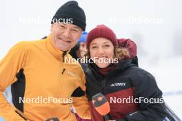 03.03.2024, Oslo, Norway (NOR): Sven Fischer (GER), Laura Dahlmeier (GER), (l-r) - IBU World Cup Biathlon, single mixed relay, Oslo (NOR). www.nordicfocus.com. © Manzoni/NordicFocus. Every downloaded picture is fee-liable.