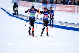 03.03.2024, Oslo, Norway (NOR): Justus Strelow (GER), Selina Grotian (GER), (l-r) - IBU World Cup Biathlon, single mixed relay, Oslo (NOR). www.nordicfocus.com. © Manzoni/NordicFocus. Every downloaded picture is fee-liable.