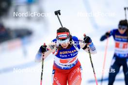 03.03.2024, Oslo, Norway (NOR): Lena Haecki-Gross (SUI) - IBU World Cup Biathlon, single mixed relay, Oslo (NOR). www.nordicfocus.com. © Manzoni/NordicFocus. Every downloaded picture is fee-liable.
