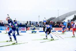 03.03.2024, Oslo, Norway (NOR): Suvi Minkkinen (FIN), Regina Ermits (EST), (l-r) - IBU World Cup Biathlon, single mixed relay, Oslo (NOR). www.nordicfocus.com. © Manzoni/NordicFocus. Every downloaded picture is fee-liable.