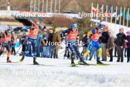 10.03.2024, Soldier Hollow, United States of America (USA): Johannes Dale-Skjevdal (NOR), Lukas Hofer (ITA), Martin Ponsiluoma (SWE), (l-r) - IBU World Cup Biathlon, pursuit men, Soldier Hollow (USA). www.nordicfocus.com. © Manzoni/NordicFocus. Every downloaded picture is fee-liable.