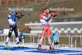 10.03.2024, Soldier Hollow, United States of America (USA): Regina Ermits (EST), Emma Lunder (CAN), (l-r) - IBU World Cup Biathlon, pursuit women, Soldier Hollow (USA). www.nordicfocus.com. © Manzoni/NordicFocus. Every downloaded picture is fee-liable.