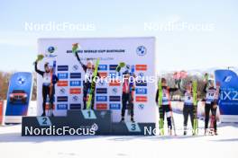 10.03.2024, Soldier Hollow, United States of America (USA): Lisa Vittozzi (ITA), Lou Jeanmonnot (FRA), Julia Simon (FRA), Karoline Offigstad Knotten (NOR), Lena Haecki-Gross (SUI), Tuuli Tomingas (EST), (l-r) - IBU World Cup Biathlon, pursuit women, Soldier Hollow (USA). www.nordicfocus.com. © Manzoni/NordicFocus. Every downloaded picture is fee-liable.