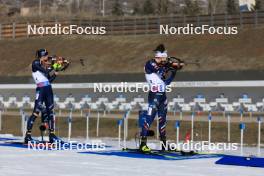 10.03.2024, Soldier Hollow, United States of America (USA): Lisa Vittozzi (ITA), Lou Jeanmonnot (FRA), (l-r) - IBU World Cup Biathlon, pursuit women, Soldier Hollow (USA). www.nordicfocus.com. © Manzoni/NordicFocus. Every downloaded picture is fee-liable.