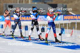 10.03.2024, Soldier Hollow, United States of America (USA): Lena Haecki-Gross (SUI), Karoline Offigstad Knotten (NOR), Tuuli Tomingas (EST), Marketa Davidova (CZE), (l-r) - IBU World Cup Biathlon, pursuit women, Soldier Hollow (USA). www.nordicfocus.com. © Manzoni/NordicFocus. Every downloaded picture is fee-liable.