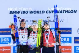 10.03.2024, Soldier Hollow, United States of America (USA): Lisa Vittozzi (ITA), Lou Jeanmonnot (FRA), Julia Simon (FRA), (l-r) - IBU World Cup Biathlon, pursuit women, Soldier Hollow (USA). www.nordicfocus.com. © Manzoni/NordicFocus. Every downloaded picture is fee-liable.