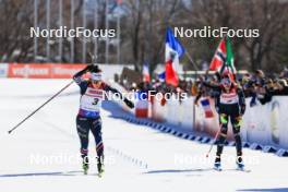 10.03.2024, Soldier Hollow, United States of America (USA): Lou Jeanmonnot (FRA), Lisa Vittozzi (ITA), (l-r) - IBU World Cup Biathlon, pursuit women, Soldier Hollow (USA). www.nordicfocus.com. © Manzoni/NordicFocus. Every downloaded picture is fee-liable.