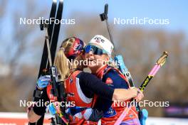 09.03.2024, Soldier Hollow, United States of America (USA): Juni Arnekleiv (NOR), Ingrid Landmark Tandrevold (NOR), (l-r) - IBU World Cup Biathlon, relay women, Soldier Hollow (USA). www.nordicfocus.com. © Manzoni/NordicFocus. Every downloaded picture is fee-liable.