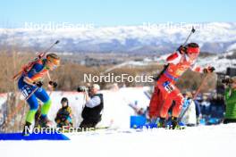09.03.2024, Soldier Hollow, United States of America (USA): Kaja Zorc (SLO), Anna Maka (POL), (l-r) - IBU World Cup Biathlon, relay women, Soldier Hollow (USA). www.nordicfocus.com. © Manzoni/NordicFocus. Every downloaded picture is fee-liable.