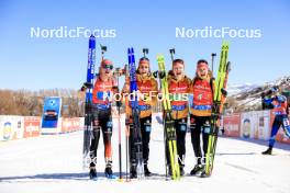 09.03.2024, Soldier Hollow, United States of America (USA): Julia Kink (GER), Vanessa Voigt (GER), Selina Grotian (GER), Janina Hettich-Walz (GER), (l-r) - IBU World Cup Biathlon, relay women, Soldier Hollow (USA). www.nordicfocus.com. © Manzoni/NordicFocus. Every downloaded picture is fee-liable.