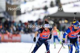 09.03.2024, Soldier Hollow, United States of America (USA): Lou Jeanmonnot (FRA) - IBU World Cup Biathlon, relay women, Soldier Hollow (USA). www.nordicfocus.com. © Manzoni/NordicFocus. Every downloaded picture is fee-liable.