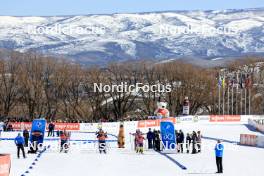 09.03.2024, Soldier Hollow, United States of America (USA): Event Feature: Race start - IBU World Cup Biathlon, relay women, Soldier Hollow (USA). www.nordicfocus.com. © Manzoni/NordicFocus. Every downloaded picture is fee-liable.