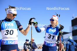 09.03.2024, Soldier Hollow, United States of America (USA): Eric Perrot (FRA), Otto Invenius (FIN), (l-r) - IBU World Cup Biathlon, sprint men, Soldier Hollow (USA). www.nordicfocus.com. © Manzoni/NordicFocus. Every downloaded picture is fee-liable.