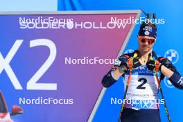 09.03.2024, Soldier Hollow, United States of America (USA): Emilien Jacquelin (FRA) - IBU World Cup Biathlon, sprint men, Soldier Hollow (USA). www.nordicfocus.com. © Manzoni/NordicFocus. Every downloaded picture is fee-liable.