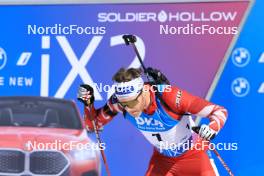 09.03.2024, Soldier Hollow, United States of America (USA): Simon Eder (AUT) - IBU World Cup Biathlon, sprint men, Soldier Hollow (USA). www.nordicfocus.com. © Manzoni/NordicFocus. Every downloaded picture is fee-liable.
