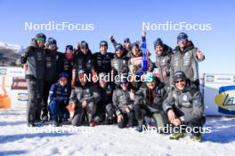 08.03.2024, Soldier Hollow, United States of America (USA): Samuela Comola (ITA), Fabio Cianciana (ITA), coach Team Italy, Alexander Inderst (ITA), Jonne Kahkonen (FIN), Lisa Vittozzi (ITA), (l-r) - IBU World Cup Biathlon, sprint women, Soldier Hollow (USA). www.nordicfocus.com. © Manzoni/NordicFocus. Every downloaded picture is fee-liable.