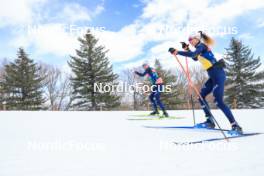 05.03.2024, Soldier Hollow, United States of America (USA): Lukas Hofer (ITA), Lisa Vittozzi (ITA), (l-r) - IBU World Cup Biathlon, training, Soldier Hollow (USA). www.nordicfocus.com. © Manzoni/NordicFocus. Every downloaded picture is fee-liable.