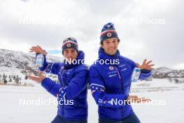 06.03.2024, Soldier Hollow, United States of America (USA): Jake Brown (USA), Vincent Bonacci (USA), (l-r) - IBU World Cup Biathlon, training, Soldier Hollow (USA). www.nordicfocus.com. © Manzoni/NordicFocus. Every downloaded picture is fee-liable.