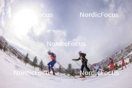 05.03.2024, Soldier Hollow, United States of America (USA): Simon Fourcade (FRA), Emilien Jacquelin (FRA), (l-r) - IBU World Cup Biathlon, training, Soldier Hollow (USA). www.nordicfocus.com. © Manzoni/NordicFocus. Every downloaded picture is fee-liable.