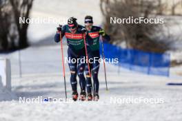 06.03.2024, Soldier Hollow, United States of America (USA): Tommaso Giacomel (ITA), Didier Bionaz (ITA), (l-r) - IBU World Cup Biathlon, training, Soldier Hollow (USA). www.nordicfocus.com. © Manzoni/NordicFocus. Every downloaded picture is fee-liable.