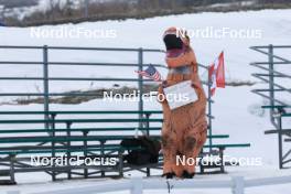 07.03.2024, Soldier Hollow, United States of America (USA): Event Feature: T-Rex visits the training - IBU World Cup Biathlon, training, Soldier Hollow (USA). www.nordicfocus.com. © Manzoni/NordicFocus. Every downloaded picture is fee-liable.