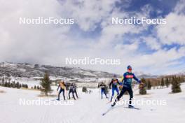 05.03.2024, Soldier Hollow, United States of America (USA): Lisa Vittozzi (ITA), Jesper Nelin (SWE), (l-r) - IBU World Cup Biathlon, training, Soldier Hollow (USA). www.nordicfocus.com. © Manzoni/NordicFocus. Every downloaded picture is fee-liable.