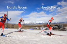 06.03.2024, Soldier Hollow, United States of America (USA): Logan Pletz (CAN), Adam Runnalls (CAN), (l-r) - IBU World Cup Biathlon, training, Soldier Hollow (USA). www.nordicfocus.com. © Manzoni/NordicFocus. Every downloaded picture is fee-liable.