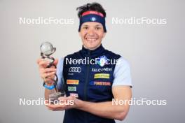 17.03.2024, Canmore, Canada (CAN): Tommaso Giacomel (ITA) - IBU World Cup Biathlon, trophies, Canmore (CAN). www.nordicfocus.com. © Manzoni/NordicFocus. Every downloaded picture is fee-liable.