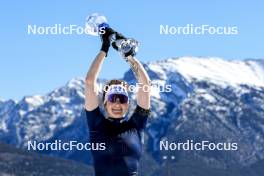 17.03.2024, Canmore, Canada (CAN): Lou Jeanmonnot (FRA) - IBU World Cup Biathlon, cups, Canmore (CAN). www.nordicfocus.com. © Manzoni/NordicFocus. Every downloaded picture is fee-liable.