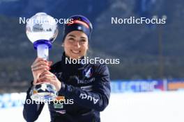 17.03.2024, Canmore, Canada (CAN): Lisa Vittozzi (ITA) - IBU World Cup Biathlon, trophies, Canmore (CAN). www.nordicfocus.com. © Manzoni/NordicFocus. Every downloaded picture is fee-liable.