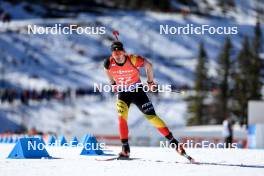 17.03.2024, Canmore, Canada (CAN): Florent Claude (BEL) - IBU World Cup Biathlon, mass men, Canmore (CAN). www.nordicfocus.com. © Manzoni/NordicFocus. Every downloaded picture is fee-liable.