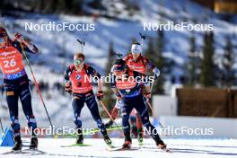 17.03.2024, Canmore, Canada (CAN): Johannes Dale-Skjevdal (NOR), Tommaso Giacomel (ITA), (l-r) - IBU World Cup Biathlon, mass men, Canmore (CAN). www.nordicfocus.com. © Manzoni/NordicFocus. Every downloaded picture is fee-liable.