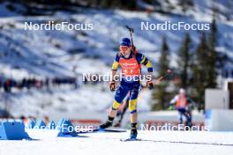 17.03.2024, Canmore, Canada (CAN): Jesper Nelin (SWE) - IBU World Cup Biathlon, mass men, Canmore (CAN). www.nordicfocus.com. © Manzoni/NordicFocus. Every downloaded picture is fee-liable.