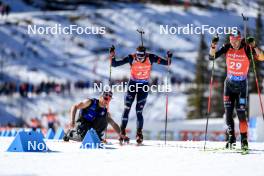 17.03.2024, Canmore, Canada (CAN): Andrea Zattoni (ITA), coach Team Italy, Didier Bionaz (ITA), (l-r) - IBU World Cup Biathlon, mass men, Canmore (CAN). www.nordicfocus.com. © Manzoni/NordicFocus. Every downloaded picture is fee-liable.