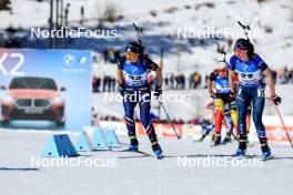 17.03.2024, Canmore, Canada (CAN): Gilonne Guigonnat (FRA), Deedra Irwin (USA), (l-r) - IBU World Cup Biathlon, mass women, Canmore (CAN). www.nordicfocus.com. © Manzoni/NordicFocus. Every downloaded picture is fee-liable.