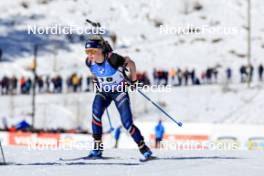 17.03.2024, Canmore, Canada (CAN): Sophie Chauveau (FRA) - IBU World Cup Biathlon, mass women, Canmore (CAN). www.nordicfocus.com. © Manzoni/NordicFocus. Every downloaded picture is fee-liable.