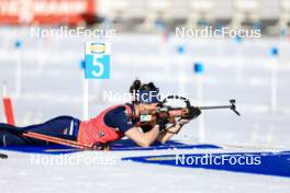 17.03.2024, Canmore, Canada (CAN): Julia Simon (FRA) - IBU World Cup Biathlon, mass women, Canmore (CAN). www.nordicfocus.com. © Manzoni/NordicFocus. Every downloaded picture is fee-liable.