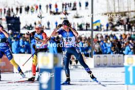 17.03.2024, Canmore, Canada (CAN): Lotte Lie (BEL), Deedra Irwin (USA), (l-r) - IBU World Cup Biathlon, mass women, Canmore (CAN). www.nordicfocus.com. © Manzoni/NordicFocus. Every downloaded picture is fee-liable.