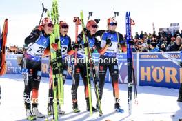 17.03.2024, Canmore, Canada (CAN): Sophia Schneider (GER), Janina Hettich-Walz (GER), Selina Grotian (GER), Vanessa Voigt (GER), (l-r) - IBU World Cup Biathlon, mass women, Canmore (CAN). www.nordicfocus.com. © Manzoni/NordicFocus. Every downloaded picture is fee-liable.