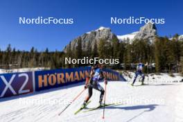 17.03.2024, Canmore, Canada (CAN): Janina Hettich-Walz (GER), Lou Jeanmonnot (FRA), (l-r) - IBU World Cup Biathlon, mass women, Canmore (CAN). www.nordicfocus.com. © Manzoni/NordicFocus. Every downloaded picture is fee-liable.