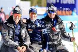 17.03.2024, Canmore, Canada (CAN): Fabio Cianciana (ITA), coach Team Italy, Jonne Kahkonen (FIN), Alexander Inderst (ITA), (l-r) - IBU World Cup Biathlon, mass women, Canmore (CAN). www.nordicfocus.com. © Manzoni/NordicFocus. Every downloaded picture is fee-liable.
