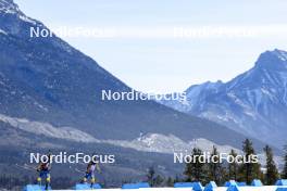 17.03.2024, Canmore, Canada (CAN): Mona Brorsson (SWE), Anna Magnusson (SWE), (l-r) - IBU World Cup Biathlon, mass women, Canmore (CAN). www.nordicfocus.com. © Manzoni/NordicFocus. Every downloaded picture is fee-liable.