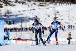 17.03.2024, Canmore, Canada (CAN): Beatrice Trabucchi (ITA), Sophie Chauveau (FRA), (l-r) - IBU World Cup Biathlon, mass women, Canmore (CAN). www.nordicfocus.com. © Manzoni/NordicFocus. Every downloaded picture is fee-liable.