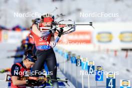 16.03.2024, Canmore, Canada (CAN): Amy Baserga (SUI) - IBU World Cup Biathlon, pursuit women, Canmore (CAN). www.nordicfocus.com. © Manzoni/NordicFocus. Every downloaded picture is fee-liable.