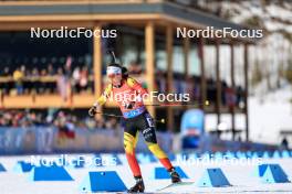 16.03.2024, Canmore, Canada (CAN): Lotte Lie (BEL) - IBU World Cup Biathlon, pursuit women, Canmore (CAN). www.nordicfocus.com. © Manzoni/NordicFocus. Every downloaded picture is fee-liable.