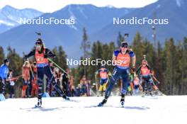 16.03.2024, Canmore, Canada (CAN): Beatrice Trabucchi (ITA), Deedra Irwin (USA), (l-r) - IBU World Cup Biathlon, pursuit women, Canmore (CAN). www.nordicfocus.com. © Manzoni/NordicFocus. Every downloaded picture is fee-liable.