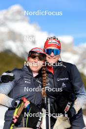 16.03.2024, Canmore, Canada (CAN): Lena Haecki-Gross (SUI), Amy Baserga (SUI), (l-r) - IBU World Cup Biathlon, pursuit women, Canmore (CAN). www.nordicfocus.com. © Manzoni/NordicFocus. Every downloaded picture is fee-liable.