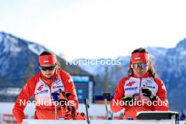 16.03.2024, Canmore, Canada (CAN): Joanna Jakiela (POL), Anna Maka (POL), (l-r) - IBU World Cup Biathlon, pursuit women, Canmore (CAN). www.nordicfocus.com. © Manzoni/NordicFocus. Every downloaded picture is fee-liable.